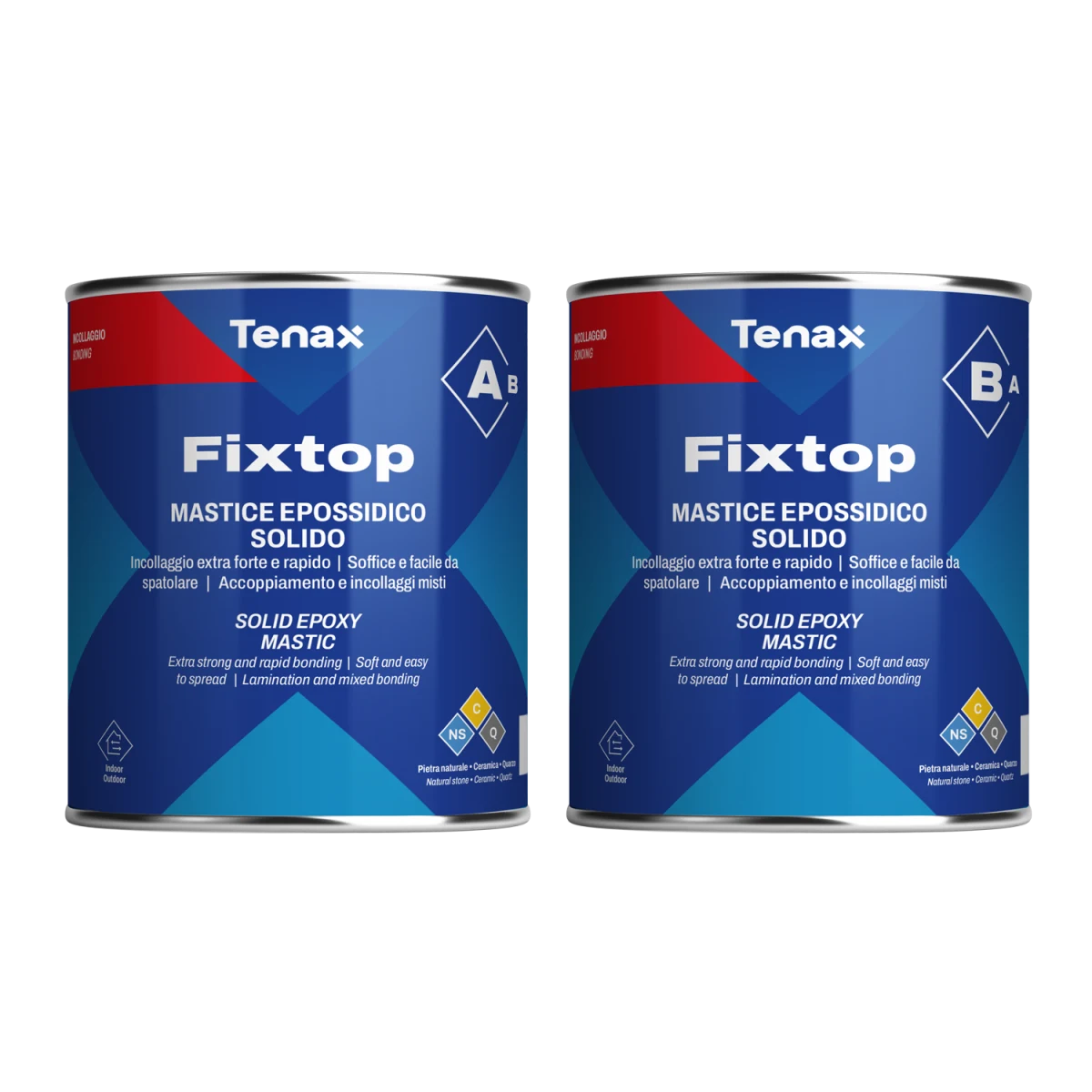 Епоксидний клей Tenax FixTop A+B, 1 л, бежевий