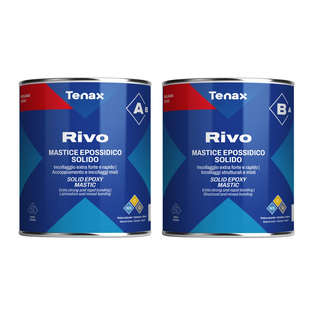 Епоксидний клей Tenax Rivo A+B 2 л для каменю