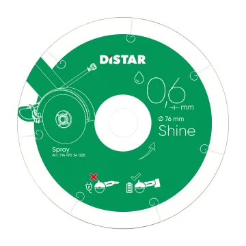 Алмазний диск Distar Shine 76 мм для чистого різу